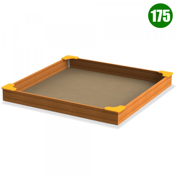 SABBIERA WOODEN BOX QUADRATO CON SEDUTE  DIM CM. 175 X 175 X 28 (H)