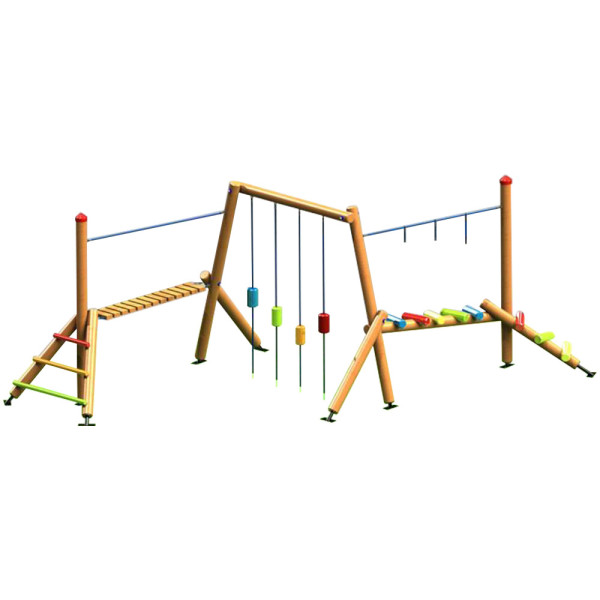 PERCORSO AGILITY RAINBOW IN LEGNO DIM CM 580 X 752 X 209 (H)