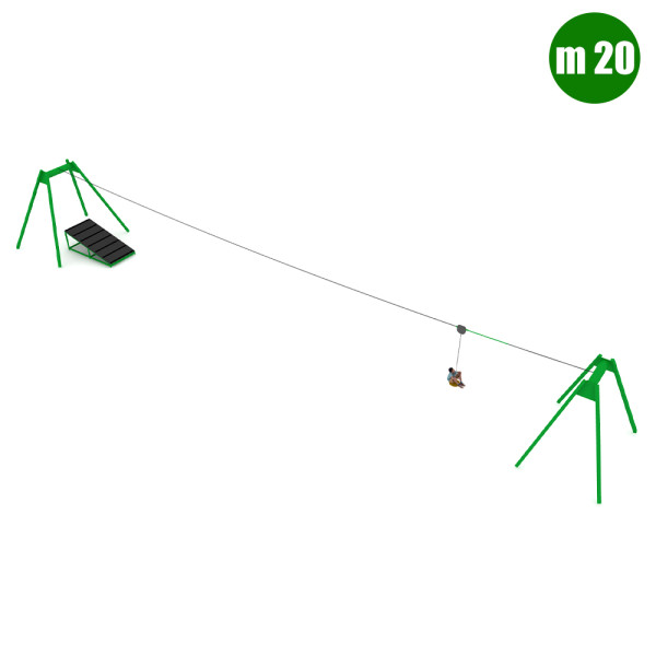 TELEFERICA IN METALLO M 22,50 X 3,30 X 3,15 (H) - CAVO 20 M