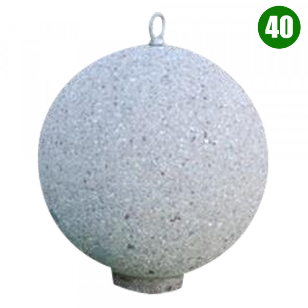 DISSUASORE A SFERA 40 CON GANCIO CM 40 X 40 X 40 (H) COLORE SABBIATO GRIGIO