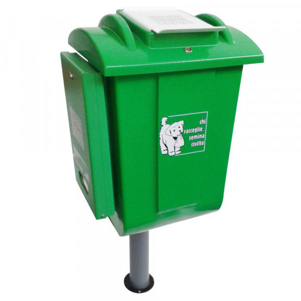 CONTENITORE 50L ANTINTRUSIONE CON DISPENSER DIM CM 47 X 39 X 72 (H)