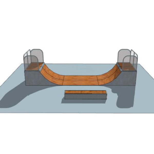 PISTA DA SKATEBOARD DOUBLE RAMP DIM CM 944 X 510 X 120 (H)