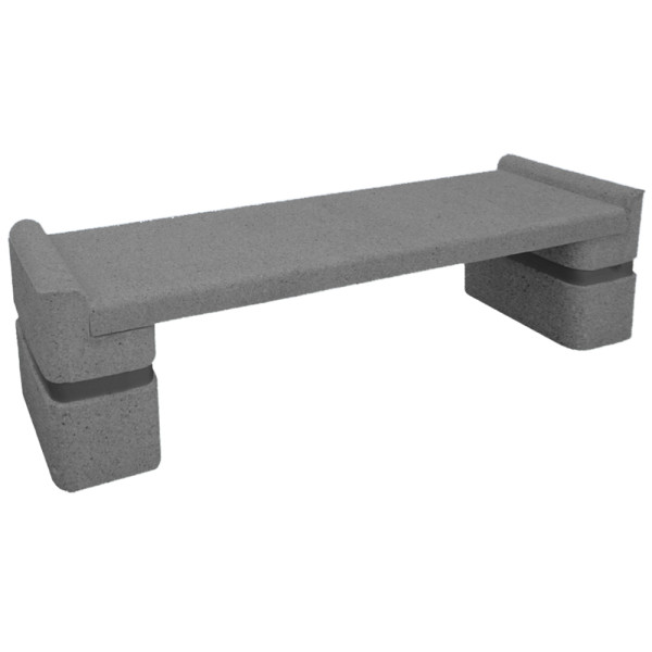 PANCHINA IN CEMENTO ARMATO E VIBRATO COLORE SABBIATO GRIGIO CM 180 X 38 X 46 (H)