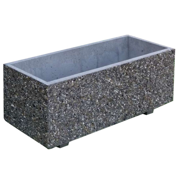 FIORIERA 309 IN CEMENTO VIBRATO CM 100 X 30 X 36 (H) COLORE SABBIATO GRIGIO