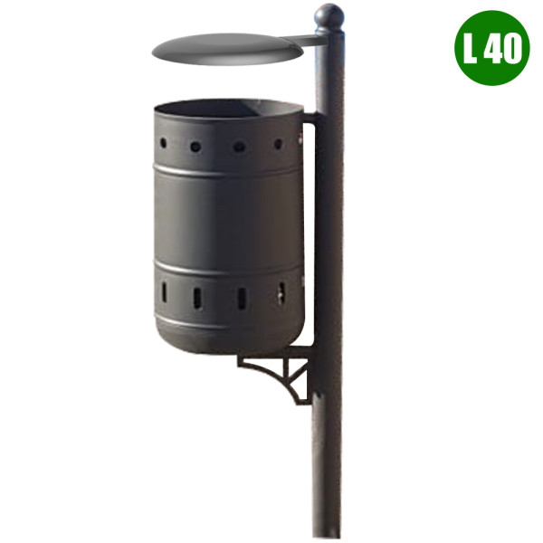 CESTINO TENERIF CON COPERTURA DIM CM 40 X 30 X 125 (H) 40 LITRI
