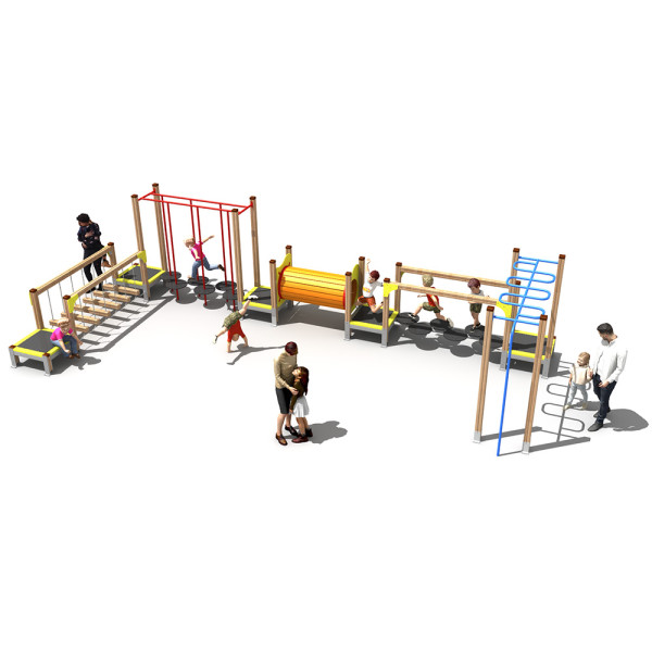 PERCORSO AGILITY TUNNEL IN LEGNO DIM CM 820 X 360 X 210 (H)