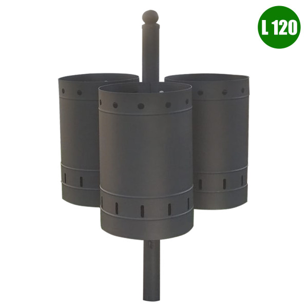 SET 3 CESTINI PER RICICLO CM 69 X 69 X 150 (H) 120 LITRI