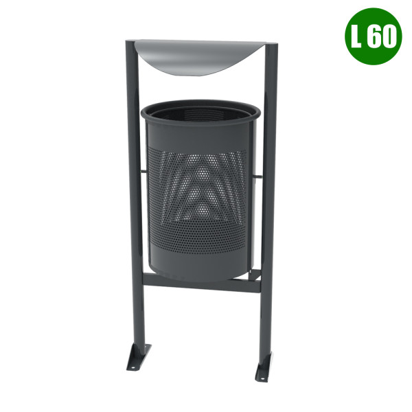 CESTINO BARCELLONA CON TETTO DIM CM 48 X 48 X 108 (H) 60 LITRI