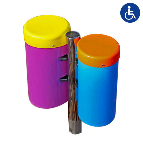 SET 2 TAMBURI CON PALO CM 93 X 35 X 86 (H)