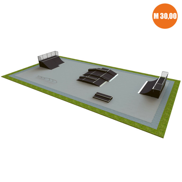 MINI RAMPA SKATEBOARD PARK 150 DIM M 15,00 X 30,00 X 1,50 (H)