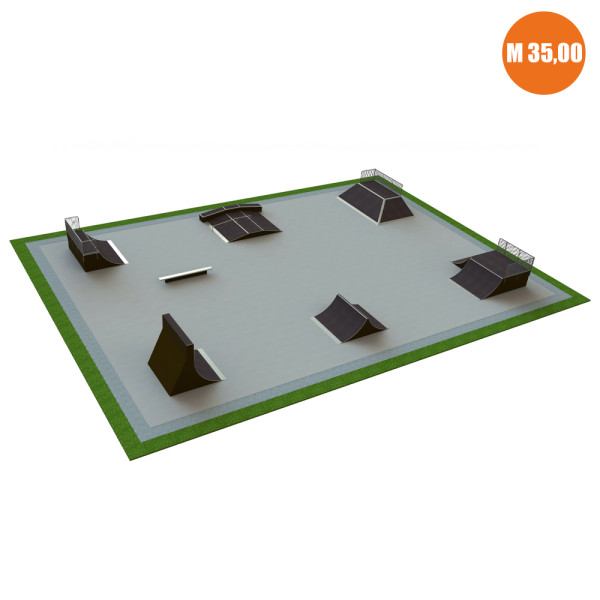 MINI RAMPA SKATEBOARD PARK 350 DIM M 25,00 X 35,00 X 3,50 (H)