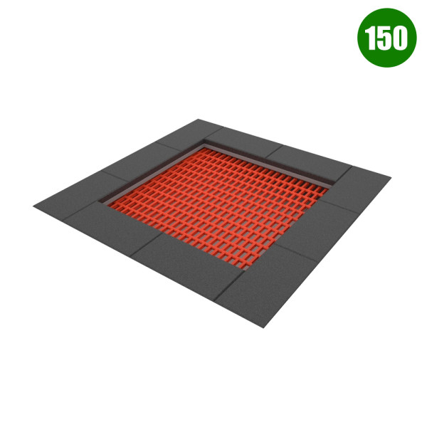 TAPPETO ELASTICO INTERRATO RETE QUADRATA 150 CM 150X150X31 (H)