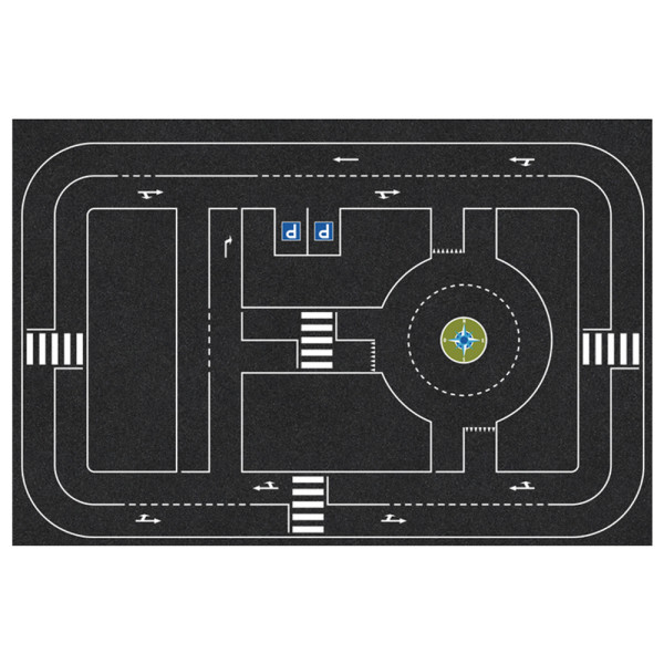 PISTA EDUCAZIONE STRADALE TERMOPLASTICO PREFORMATO DIM CM 1400 X 600