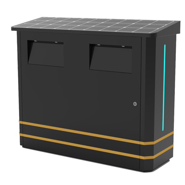 CESTINO SMART INOX DOPPIO VANO PANEL CM 128 X 43 X 101 (H)