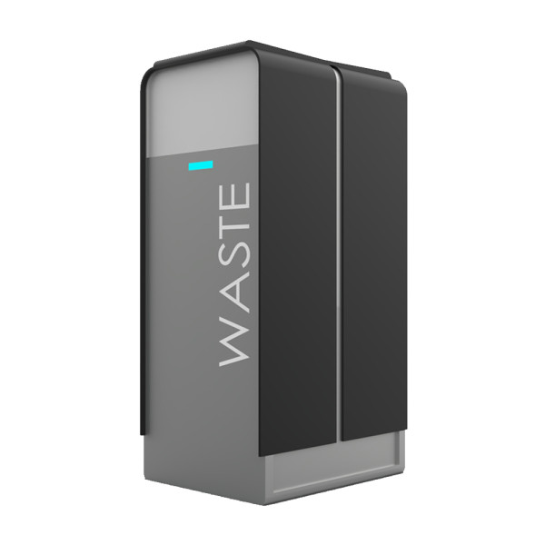 CESTINO SMART INOX DOPPIO VANO SLIM CM 63 X 50 X 122 (H)