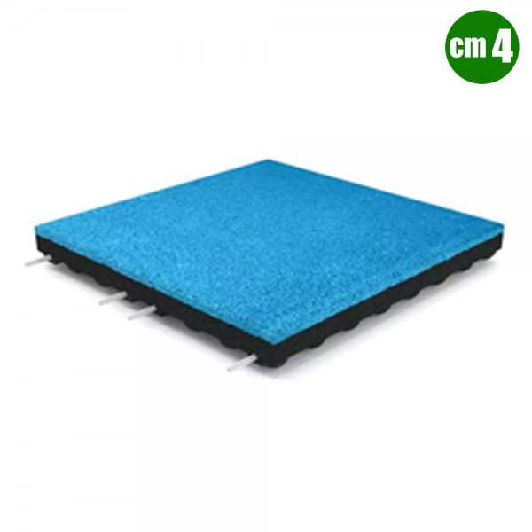 MATTONELLA ANTITRAUMA 3 CM SBR 1 CM EPDM DIM CM 50X50X4 (SP) AZZURRO