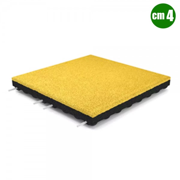 MATTONELLA ANTITRAUMA 3 CM SBR 1 CM EPDM DIM CM 50X50X4 (SP) GIALLO