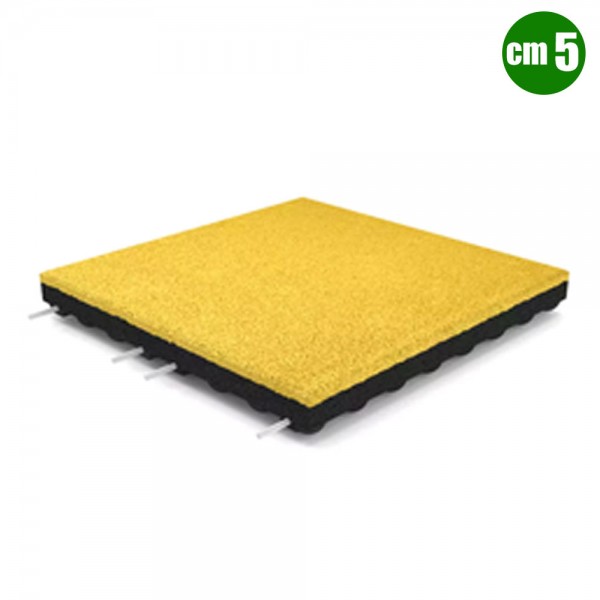 MATTONELLA ANTITRAUMA 4 CM SBR 1 CM EPDM DIM CM 50X50X5 (SP) GIALLO