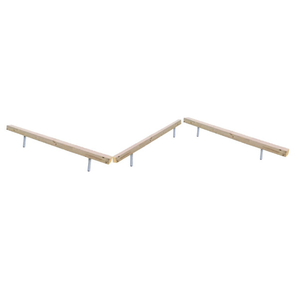 PERCORSO A 3 ASSI DI EQUILIBRIO FISSE IN LEGNO CM. 450 X 150 X 40 (H)