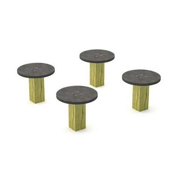 SET 4 PALI DI EQUILIBRIO VERTICALI  H60-H40-H30-H20 CM. 90 X 90 X 60 (H)