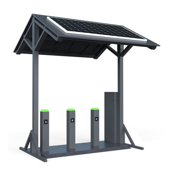 PENSILINA SMART CON PANNELLI FOTOVOLTAICI PER RICARICA E-BIKE M 2,44 X 2,64 X 2,83 (H)