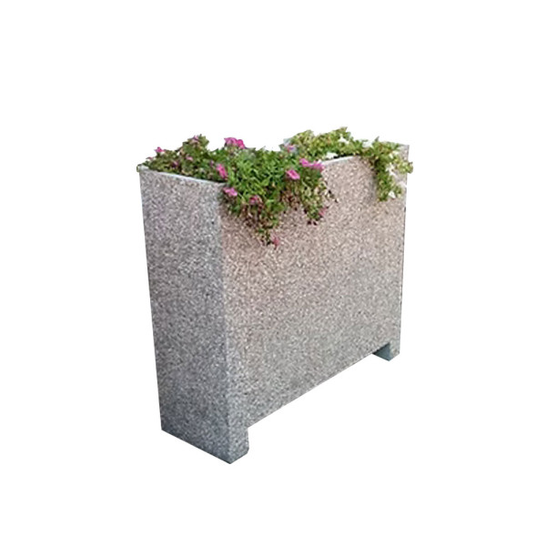 FIORIERA RETTANGOLARE ALTA IN CEMENTO VIBRATO CM 100 X 33 X 90 (H) COLORE SABBIATO GRIGIO