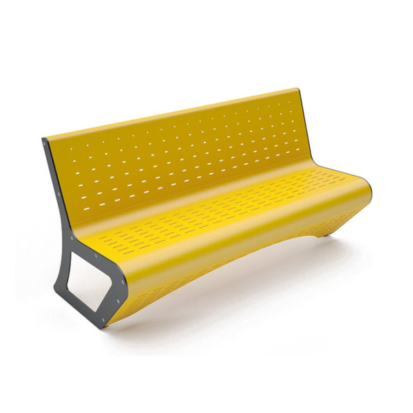 PANCHINA SPACE IN ACCIAIO CON SCHIENALE DIM CM 180 X 79 X 91 (H)