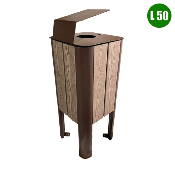 CESTINO ECO WOOD CM 34 X 34 X 81 (H) 50 LITRI