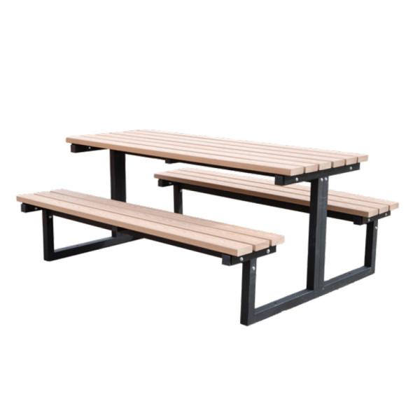 TAVOLO DA PICNIC CON PANCHE PIANE CM 180 X 155 X 79 (H)