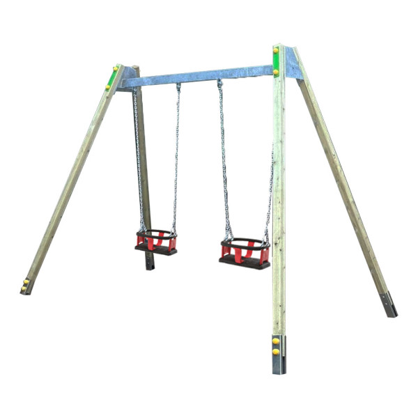 ALTALENA IN LEGNO DI PINO 2 PT CEST MT. 1,8 X 3,15 X 2,3 (H)