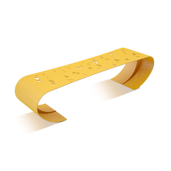 PANCHINA NUMBERS IN ACCIAIO SENZA SCHIENALE CM 180 X 46 X 42 (H)
