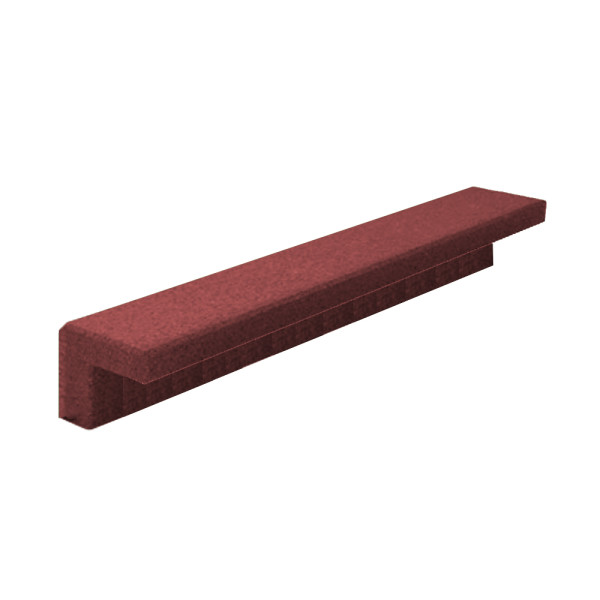 PROTEZIONE SPIGOLO BORDO SMUSSATO SBR ROSSO CM 100 X 9,5 X 9,5 H (SP 2,5)
