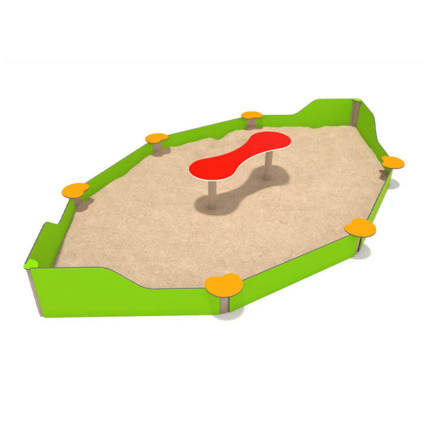 SABBIERA BARCHETTA IN POLIETILENE CON SEDUTE CM 332 X 540 X 60 (H)