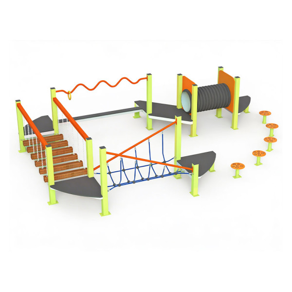 PERCORSO AGILITY MINI PARKOUR IN METALLO CM 353 X 507 X 118 (H)