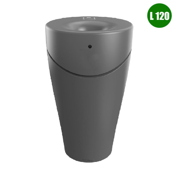 CESTINO URBAN IN POLIETILENE MDPE CON CENERIERA CM 63 X 63 X 106 (H) 120 LITRI