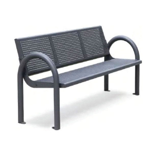 PANCHINA METAL CARBON GRID CM 180 X 64,5 X 83 (H)