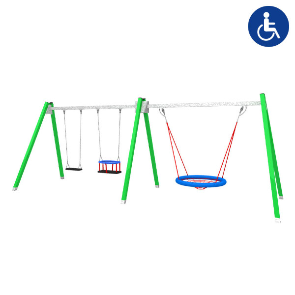 ALTALENA IN METALLO IN SERIE 1 TAVOLETTA 1 CESTELLO 1 CESTONE  MT. 1,8 X 5,4 X 2,3 (H)