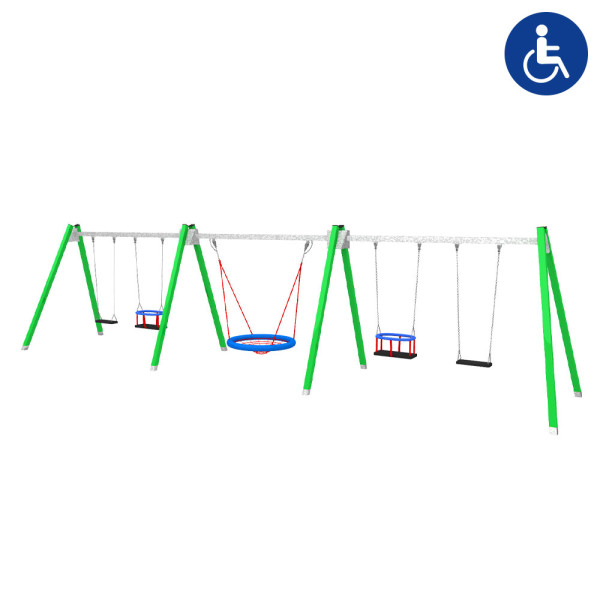 ALTALENA MULTIPLA IN METALLO CON 1 CESTONE 2 TAVOLETTE 2 CESTELLI M 10,00 X 1,80 X 2,30 (H)