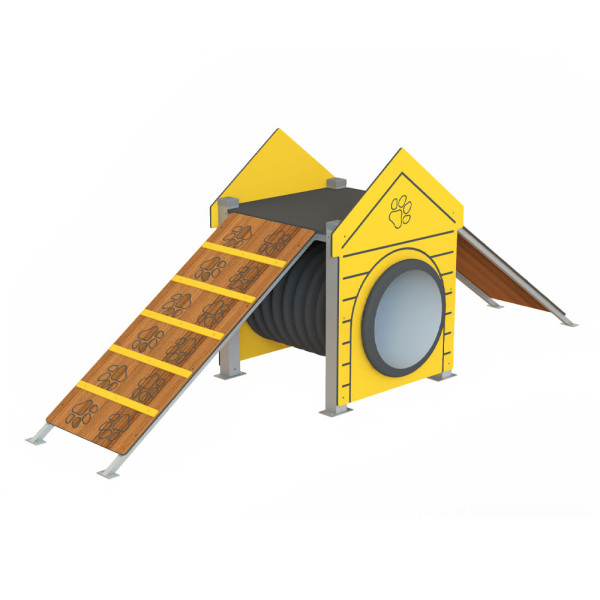 ACTIVITY METAL DOG SALISCENDI CON PIATTAFORMA E TUNNEL CM 365 X 108 X 134,5 (H)