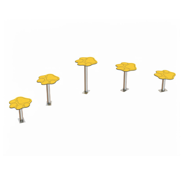 ACTIVITY METAL DOG SET 5 PIATTAFORME A LIVELLI CM 318 X 89 X 65 (H) ALTEZZE 35-50-65