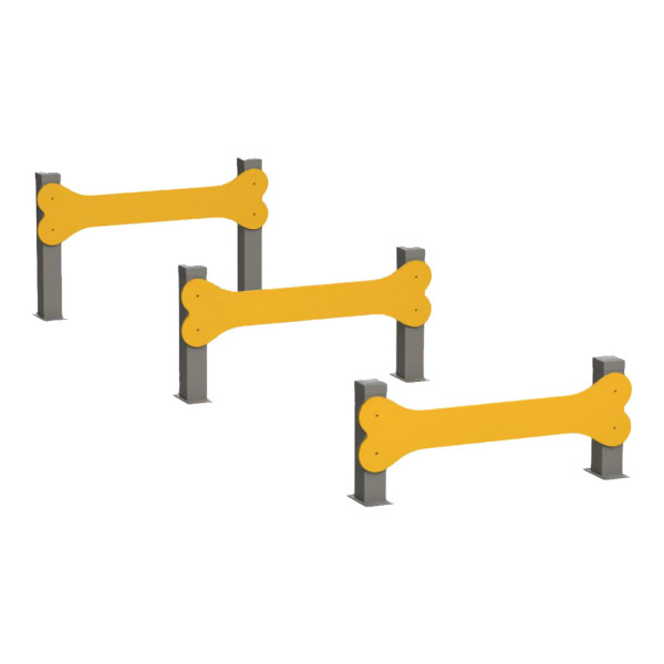 ACTIVITY METAL DOG SET OSTACOLI A 3 LIVELLI CM 332 X 99 X 60 (H) ALTEZZE 30-40-50