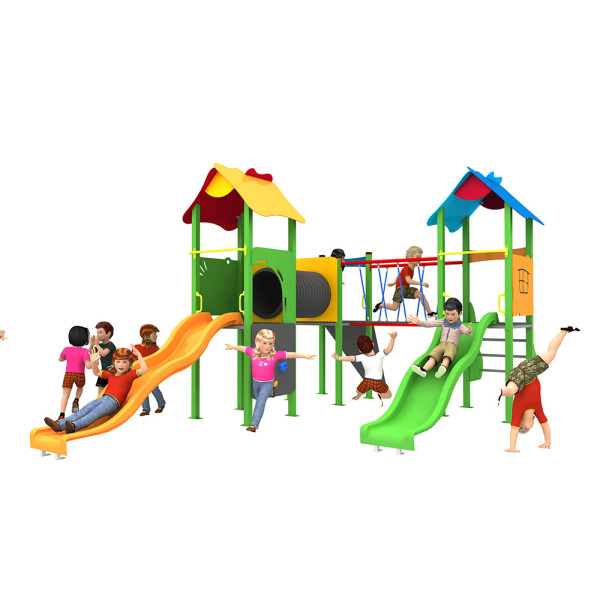 CASTELLO MULTITORRE IN METALLO JUNGLE CM 520 x 310 x 269 (H)