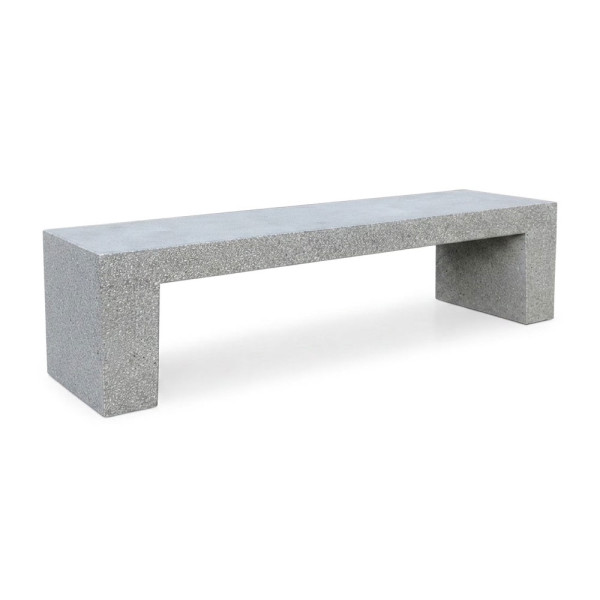 PANCHINA LINEARE SABBIATO GRIGIO CM 180 X 50 X 46 (H)