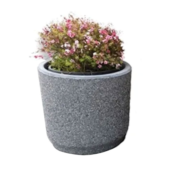 FIORIERA CIRCOLARE 70 CM 70 X 70 X 44 (H) COLORE SABBIATO GRIGIO