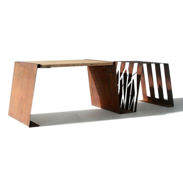 PANCA CORTEN DOUBLE CM 180 X 55 X 46 (H)