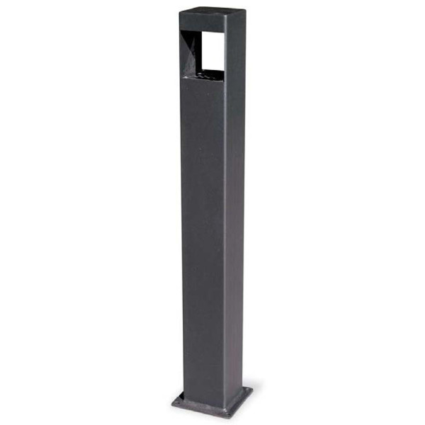POSACENERE IN ACCIAIO VERNICIATO GRIGIO MARTELLATO DIM CM 16,5 X 16,5 X 98 (H)