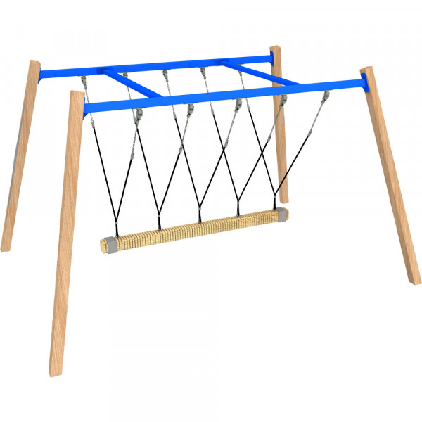 ALTALENA CON SEDUTA A CORDA 4 POSTI  MT 4,90 X 1,75 X 2,70 (H)
