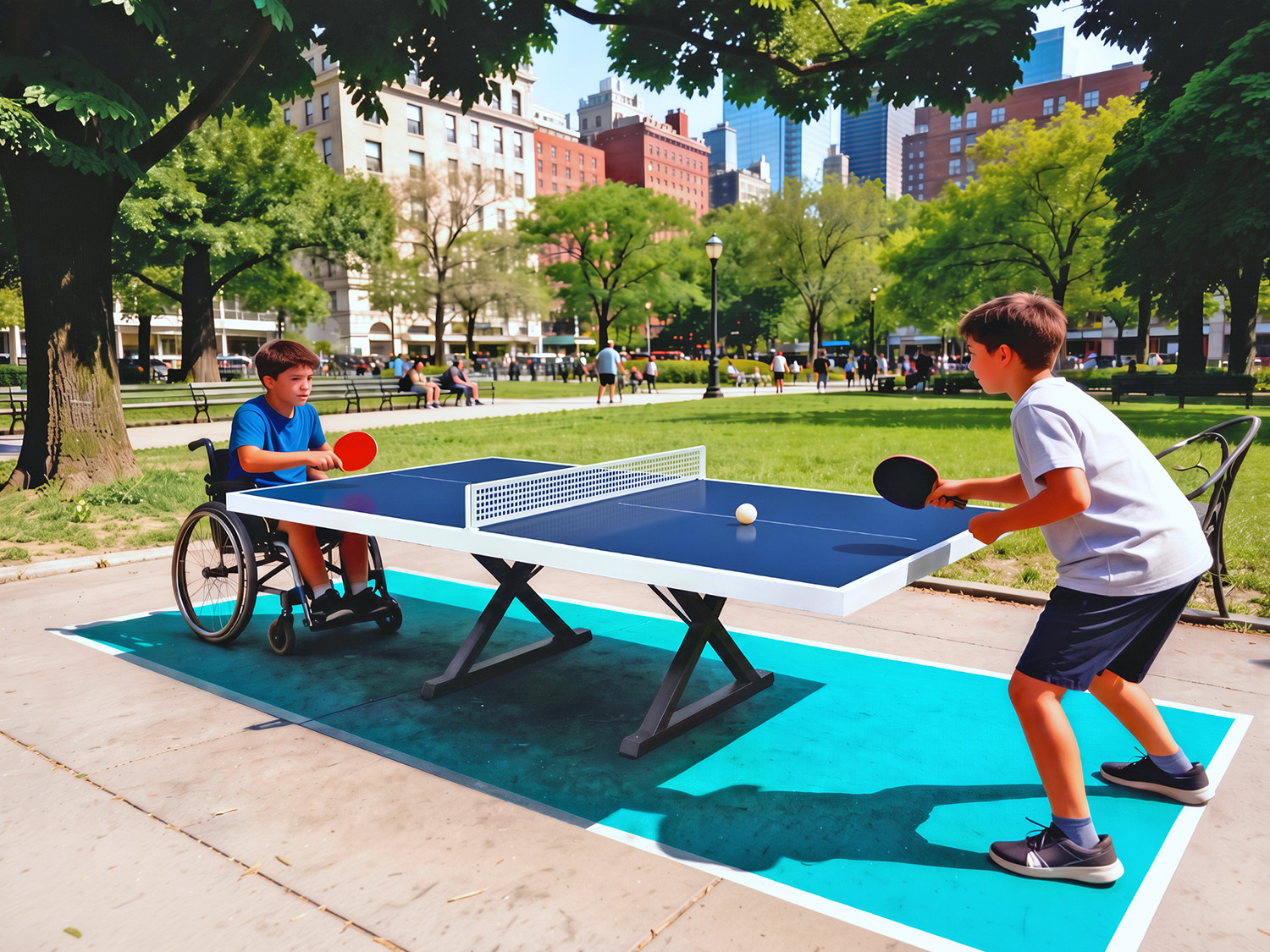 Tavolo da ping pong: fruibilità e inclusione negli spazi pubblici